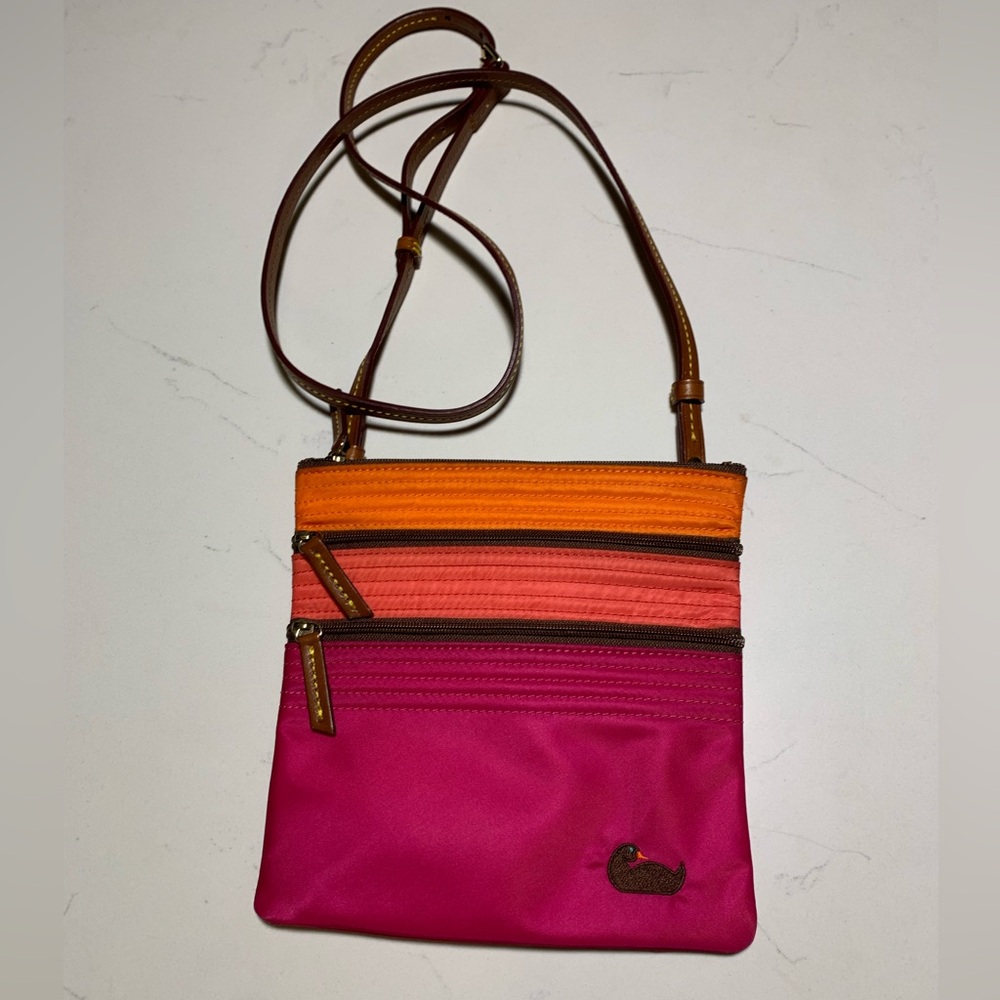 Dooney Nylon Triple Zip Crossbody